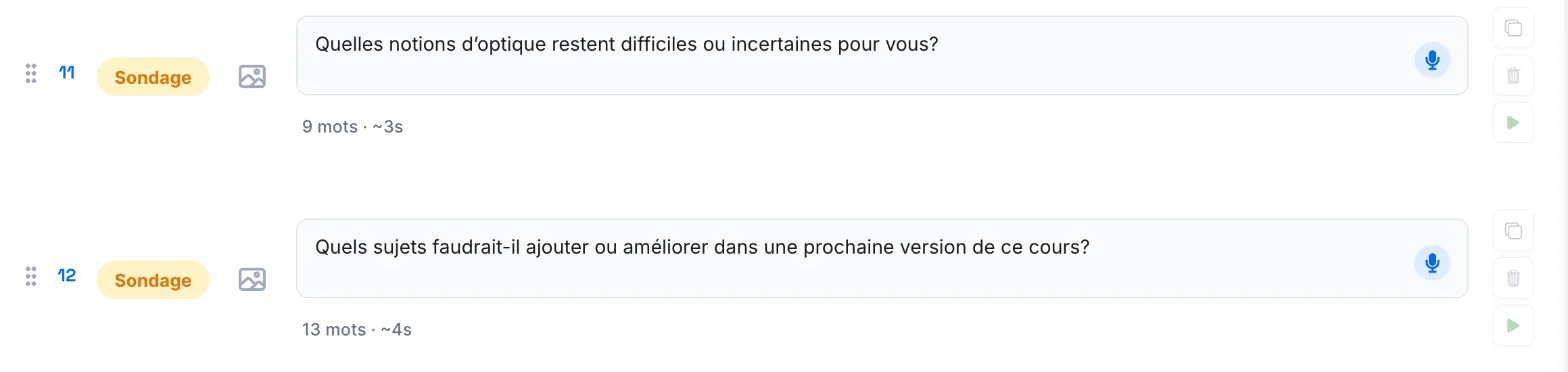 Une question de sondage avec son image